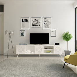 Hanah Home Sinef - Soporte de TV Blanco